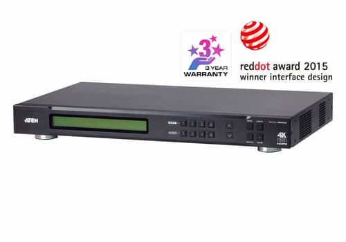 ATEN VanCryst VM0404HB 4 x 4 True 4K HDMI Matrix Switch - Video/audio switch - desktop, rack-mountable