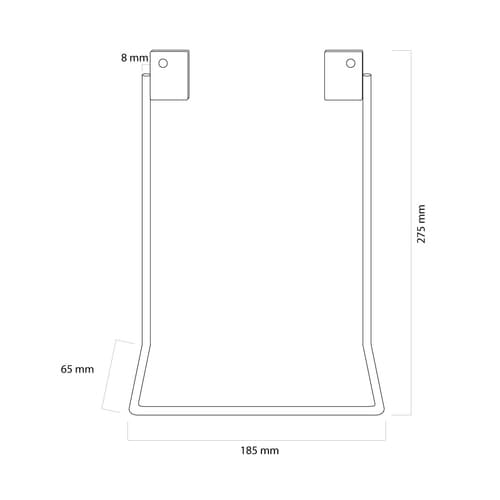 Neomounts NM-D725HBLACK - Mounting component (handle) - black - desk-mountable — view 4