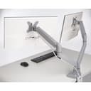 Kensington SmartFit One-Touch Dual Monitor Arm - Mounting kit - adjustable arm - for 2 monitors - metal - silver grey - screen size: 13"-32" - C-clamp, grommet, desk-mountable thumbnail 3