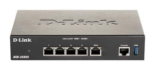 D-Link DSR-250V2 - Router 4-port switch - 1GbE — view 1