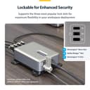 StarTech.com 4-Port USB-C Charger, 240W Total, Single Port 140W EPR - Power adapter - with surface mount bracket - 240 Watt - 5 A - Power Delivery 3.1 - 4 output connectors (24 pin USB-C) thumbnail 14