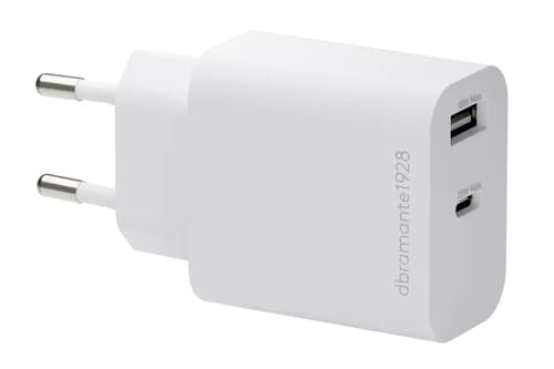 EU Wall Chrg-USB-C 25W+USB-A 18W-WHT — view 1