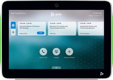 Poly TC10 - Without power cord - touch controller - Certified for Zoom Rooms - white