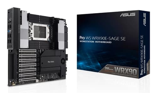 ASUS PRO WS WRX90E-SAGE SE - Motherboard - SSI EEB AST2600 - Socket sTR5 - AMD WRX90 Chipset - USB 3.2 Gen 1, USB-C 3.2 Gen 2x2, USB4 - Gigabit LAN - onboard graphics (CPU required) - HD Audio (6-channel)