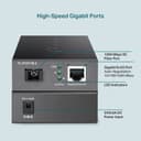 TP-Link TL-FC311B-2 - V1 - fibre media converter - 1GbE - 1000Base-T, WDM, 1000Base-SC - RJ-45 / SC single-mode - up to 2 km - 1310 (TX) / 1550 (RX) nm - for JetStream TL-SG3452XP V1 thumbnail 5