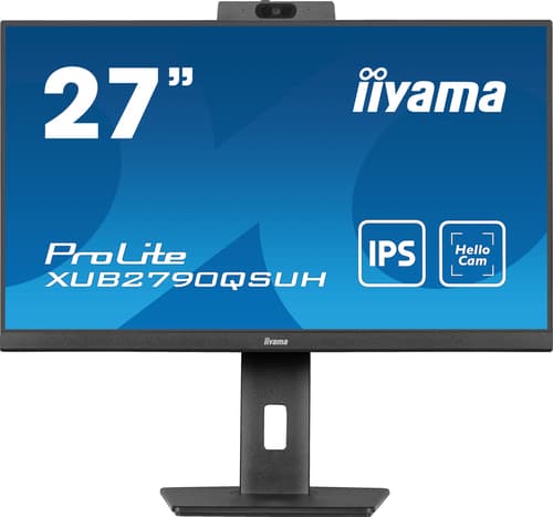 iiyama ProLite XUB2790QSUH-B1 - LED monitor - 27" - 2560 x 1440 QHD @ 100 Hz - IPS - 250 cd/m� - 1300:1 - 0.4 ms - HDMI, DisplayPort, USB-C - speakers - matte black