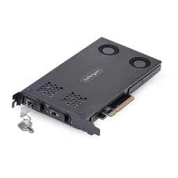 StarTech.com Dual-Bay M.2 NVMe SSD Removable Mobile Rack for PCIe x8 Slot - Interface adapter - M.2 - M.2 NVMe Card / PCIe (NVMe) - PCIe 4.0 x8 - black