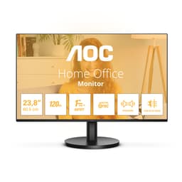 AOC Basic-line 24B3QA2 - LED monitor - 24" (23.8" viewable) - 1920 x 1080 Full HD (1080p) @ 120 Hz - IPS - 300 cd/m� - 1500:1 - 1 ms - HDMI, VGA, DisplayPort - speakers - black