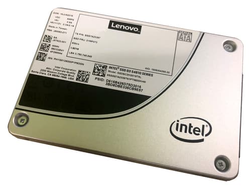 480 GB - hot-swap - 2.5" - Solid state drive - encrypted - SATA 6Gb/s - 256-bit AES - for ThinkAgile HX3721 Certified Node, HX7520 Appliance, ThinkSystem SR570, SR590, SR860, SR950 — view 1