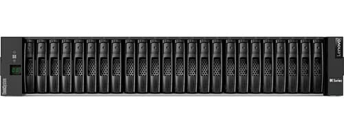 Lenovo ThinkSystem DE2000H Hybrid 2U24 SFF controller enclosure - Hard drive array - 24 bays (SAS-3) - 16Gb Fibre Channel (external) - rack-mountable - 2U — view 1