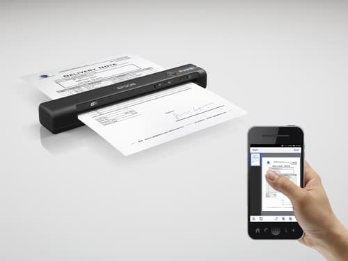 Epson WorkForce ES-60W - Document scanner - Contact Image Sensor (CIS) - A4/Legal - 600 dpi x 600 dpi - up to 15 ppm (mono) / up to 15 ppm (colour) - up to 300 scans per day - USB 2.0, Wi-Fi — view 3