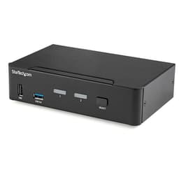 StarTech.com 2 Port DisplayPort KVM Switch, 4K 60Hz, Single Display, Dual Port UHD DP 1.2 USB KVM Switch with Integrated USB 3.0 Hub and Audio, Dell, HP, Apple, Lenovo, TAA Compliant - Keyboard/Video/Mouse Switch (SV231DPU34K) - KVM / audio / USB switch - 2 x KVM / audio / USB - desktop - TAA Compliant