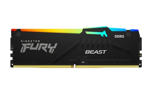 Kingston FURY Beast - DDR5 - module - 32 GB - DIMM 288-pin - 2800 MHz / PC5-44800 - CL36 - 1.25 V - unbuffered - on-die ECC - black — view 3
