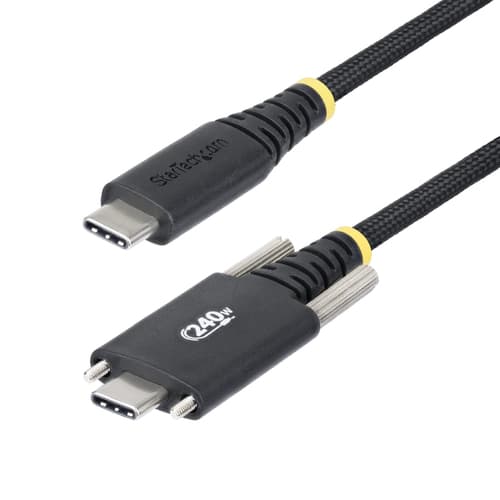 StarTech.com 10ft (3m) USB-C Charging Cable, 240W, Silicone Jacket - USB cable - 24 pin USB-C (M) straight/locking to 24 pin USB-C (M) straight - USB 2.0 - 48 V - 5 A - 3 m - USB Power Delivery (240W), Power Delivery 3.1 support, extended power range (EPR) - black