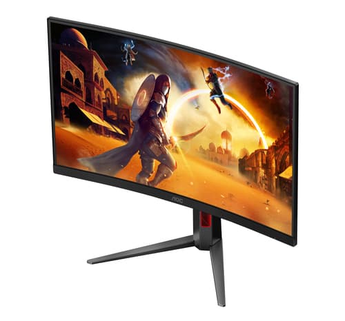 AOC Gaming C27G4Z2 - G4 Series - LED monitor - gaming - curved - 27" - 1920 x 1080 Full HD @ 260 Hz - VA - 300 cd/m� - 3000:1 - HDR10 - 0.3 ms - 2xHDMI, DisplayPort - black, red — view 12