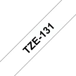 Brother TZe-131 - Self-adhesive - black on clear - Roll (1.2 cm x 8 m) 1 cassette(s) laminated tape - for P-Touch PT-D210, D400, D800, E310, H100, H500, P750, P900, P950, P-Touch Cube Plus PT-P710