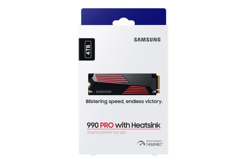 Samsung 990 PRO MZ-V9P4T0GW - SSD - encrypted - 4 TB - internal - M.2 2280 - PCIe 4.0 x4 (NVMe) - 256-bit AES - TCG Opal Encryption 2.0 - integrated heatsink — view 13