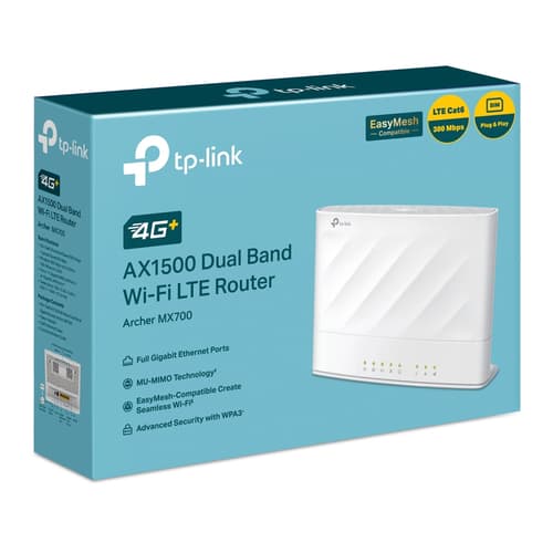 TP-Link Archer MX700 V1 - Wireless router - WWAN 4-port switch - 1GbE - Wi-Fi 5, Wi-Fi 6 - Dual Band - 4G, 3G — view 9