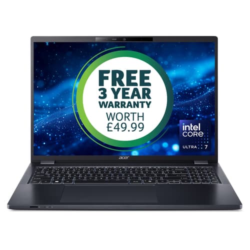 Acer TravelMate P4 16 TMP416-53-TCO - Intel Core Ultra 7 - 155U / up to 4.8 GHz - Win 11 Pro - Intel Graphics - 16 GB RAM - 512 GB SSD NVMe - 16" 1920 x 1200 - Gigabit Ethernet - Wi-Fi 6E, Bluetooth - slate blue - kbd: UK