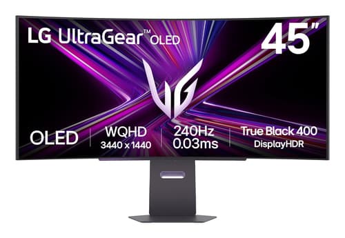 45" OLED UWQHD 240Hz Gaming Monitor with USB-C, Speakers & Height Adjustable Stand