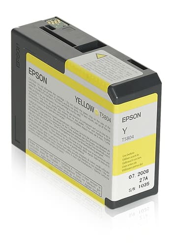 Epson Ink Cartridges, T580400, Singlepack, 1 x 80.0 ml Yellow
