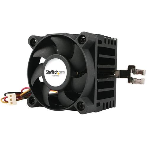 StarTech.com 50mmx50mmx41mm Socket 7/370 CPU Cooler Fan w/ Heatsink and TX3 and LP4 (FANP1003LD) - Processor cooler - (for: Socket 370, Socket 7) - aluminium - 50 mm - black