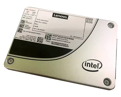 Intel S4610 Mainstream - SSD - encrypted - 1.92 TB - hot-swap - 3.5" - SATA 6Gb/s - 256-bit AES - for ThinkAgile HX1330 Appliance, HX5530 Appliance, HX5531 Certified Node — view 1