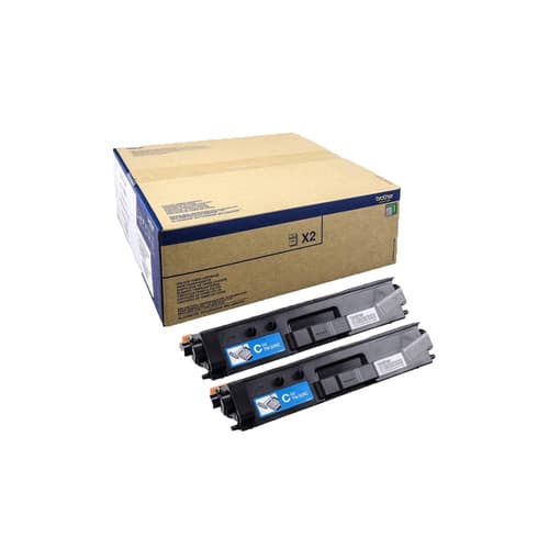 Brother TN329C - 2-pack - cyan - original - toner cartridge - for Brother DCP-L8450CDW, HL-L8350CDW, HL-L8350CDWT, MFC-L8850CDW