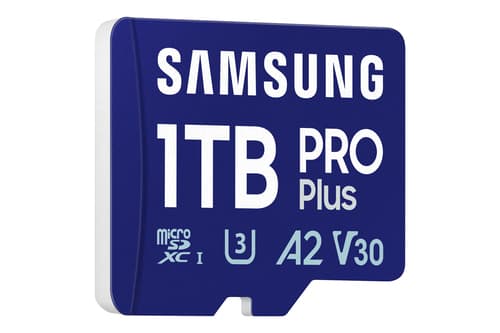 Samsung PRO Plus MB-MD1T0SA - Flash memory card (microSDXC to SD adapter included) - 1 TB - A2 / Video Class V30 / UHS-I U3 - microSDXC UHS-I — view 3