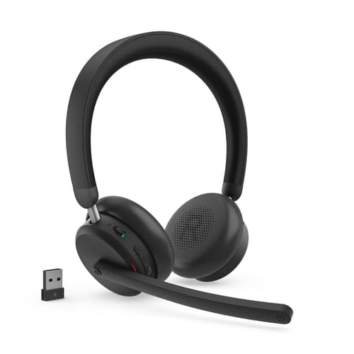Lenovo 6550 - Headset - on-ear - Bluetooth - wireless - active noise cancelling - black - Certified for Microsoft Teams — view 5