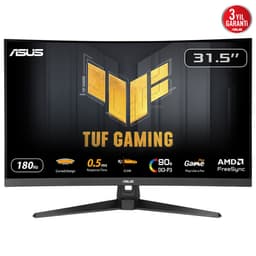 ASUS TUF Gaming VG32WQ3B - LED monitor - gaming - curved - 32" - 2560 x 1440 QHD @ 180 Hz - Fast VA - 300 cd/m� - 3500:1 - HDR10 - 0.5 ms - 2xHDMI, DisplayPort - speakers - black