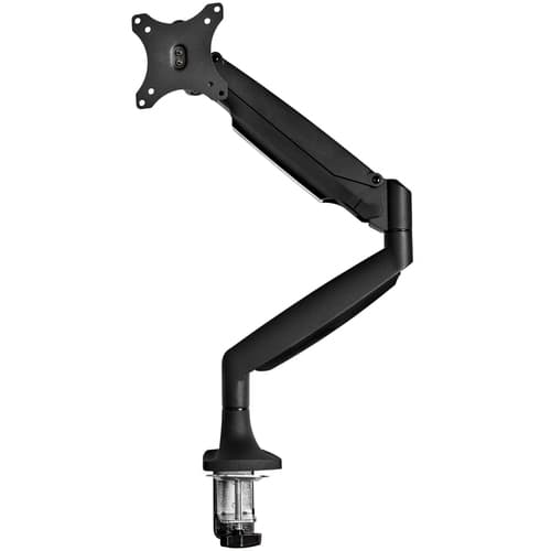 StarTech.com Desk Mount Monitor Arm, Heavy Duty Ergonomic VESA Monitor Arm, Single Display up to 9kg, Full Motion, Height Adjustable, Articulating, Aluminum, C-Clamp/Grommet, Black