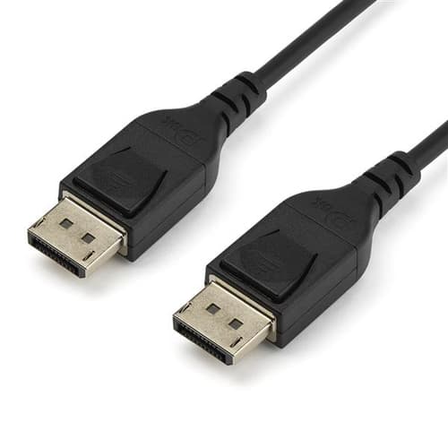 StarTech.com 6ft/2m VESA Certified DisplayPort 1.4 Cable, 8K 60Hz HBR3 HDR, Super UHD DisplayPort to DisplayPort Monitor Cord, Ultra HD 4K 120Hz DP 1.4 Slim Video Cable M/M DP Connectors - DP 1.4 Latching Cable - DisplayPort cable - DisplayPort (M) latched to DisplayPort (M) latched - DisplayPort 1.4 - 2 m - 8K support - black - for P/N: CDP2DPHD, SV231QDPU34K, TB32DP14