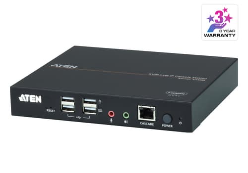 ATEN Dual HDMI KVM over IP Console Station KA8288 - KVM / audio extender - USB - 0U — view 1