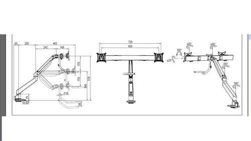 *Non Cancellable/Non Returnable (NCNR)* VESA GAS LIFT ARM DUO CROSSBAR — view 21