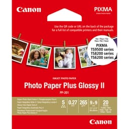 Canon Photo Paper Plus Glossy II PP-201 - High-glossy - 270 micron - 89 x 89 mm - 265 g/m� - 20 sheet(s) photo paper - for PIXMA TS7450i
