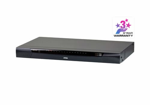 ATEN KVM over IP KN1116VA - KVM switch - Managed - 16 x KVM port(s) - 1 local user - 1 IP user - desktop, rack-mountable