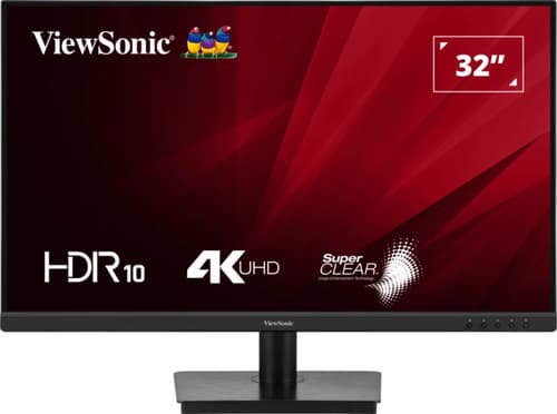 ViewSonic VA3208-4K-HD - LED monitor - 32" (31.5" viewable) - 3840 x 2160 4K @ 60 Hz - VA - 300 cd/m� - 3000:1 - HDR10 - 4 ms - 2xHDMI, DisplayPort