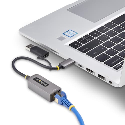 StarTech.com USB-C to Ethernet Adapter w/USB-A Adapter, Realtek RTL8153B - Network adapter - USB-C 3.2 Gen 1 - Gigabit Ethernet - space grey — view 9
