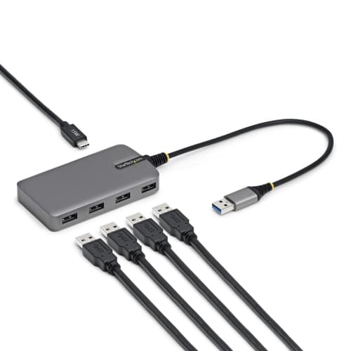 StarTech.com - Hub - 4 x USB 3.2 Gen 1 + 1 x USB-C + 1 x USB-A 3.2 Gen 1 - desktop — view 10