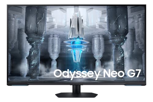 Samsung Odyssey Neo G7 S43CG700NU - G70NC Series - QLED monitor - Smart - gaming - 43" - 3840 x 2160 4K @ 144 Hz - VA - 400 cd/m� - 4250:1 - DisplayHDR 600 - 1 ms - 2xHDMI, DisplayPort - speakers - black, white