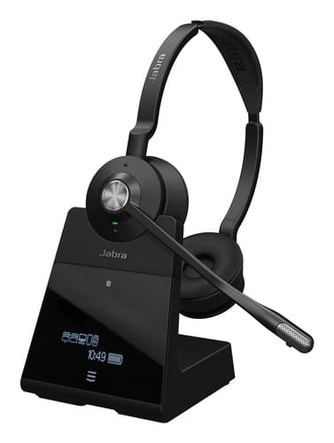 Jabra Engage 75 SE Stereo - Headset - on-ear - DECT / Bluetooth - wireless - NFC - Zoom Certified, Google Meet Certified, Amazon Chime Certified, Certified for Microsoft Teams Open Office, Works With Chromebook Certified, UC certified