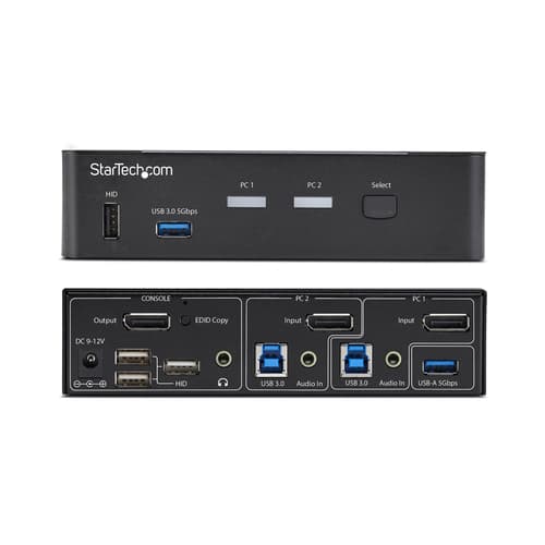 StarTech.com - KVM / audio / USB switch - 2 x KVM / audio / USB - 1 local user - desktop - TAA Compliant — view 6