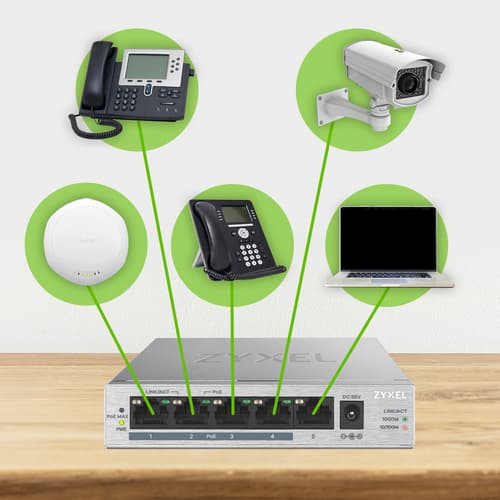 Zyxel GS1005HP - Switch - unmanaged — view 5
