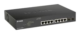 D-Link DGS 1100-10MPV2 - Switch - smart - 8 x 10/100/1000 (PoE) + 2 x Gigabit SFP - desktop, rack-mountable - PoE (130 W)