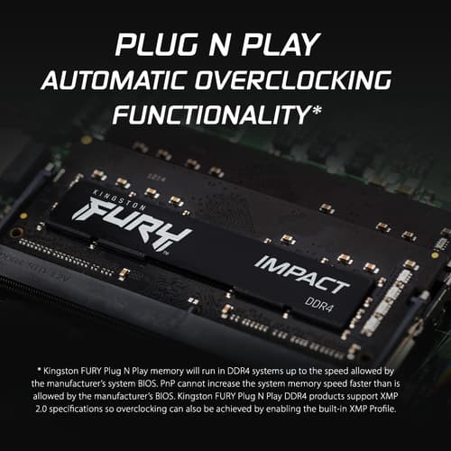 Kingston FURY Impact - DDR4 - kit - 32 GB: 2 x 16 GB - SO-DIMM 260-pin