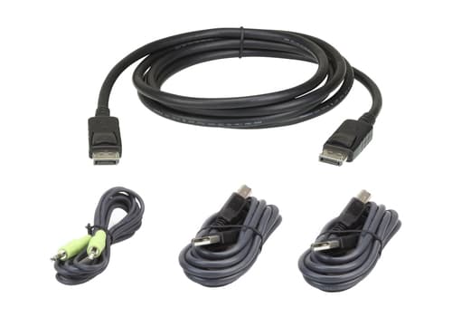 ATEN 2L-7D03UDPX4 - Keyboard / video / mouse (KVM) cable kit - TAA Compliant - for ATEN CS1182DP4C, CS1184DP4C