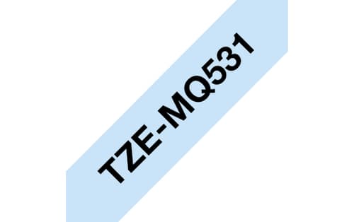 Brother TZe-MQ531 - Black on pastel blue - Roll (1.2 cm x 8 m) 1 cassette(s) laminated tape - for Brother PT-D210, D600, H110, P750, P950, P-Touch PT-D610, E310, P-Touch Cube PT-P300