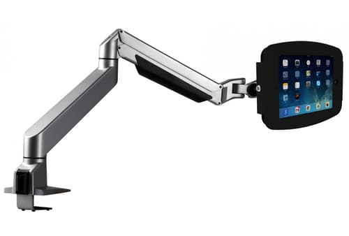Compulocks iPad Pro 12.9" (3 - 6th Gen) Space Enclosure Articulating Arm Mount - Mounting kit (articulating arm, enclosure) - for tablet - lockable - high-grade aluminium - black, silver - screen size: 12.9" - desk-mountable - for Apple 12.9-inch iPad Pro (3rd generation, 4th generation, 5th generation, 6th generation)