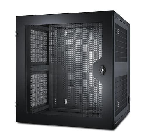 NetShelter WX 13U w/Threaded Hole Vertical Mounting Rail Vented Front Door Black*** SPECIAL DELIVERY - SHIPS DIRECT FROM VENDOR - INFORMATION REQUIRED - CALL SALES FOR COST**